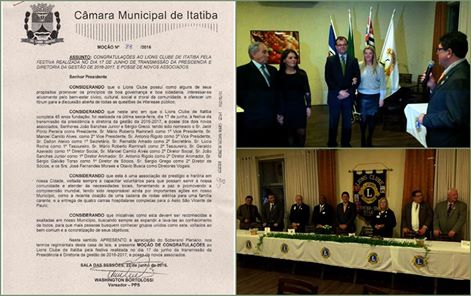 MOÇÃO AO LIONS CLUBE