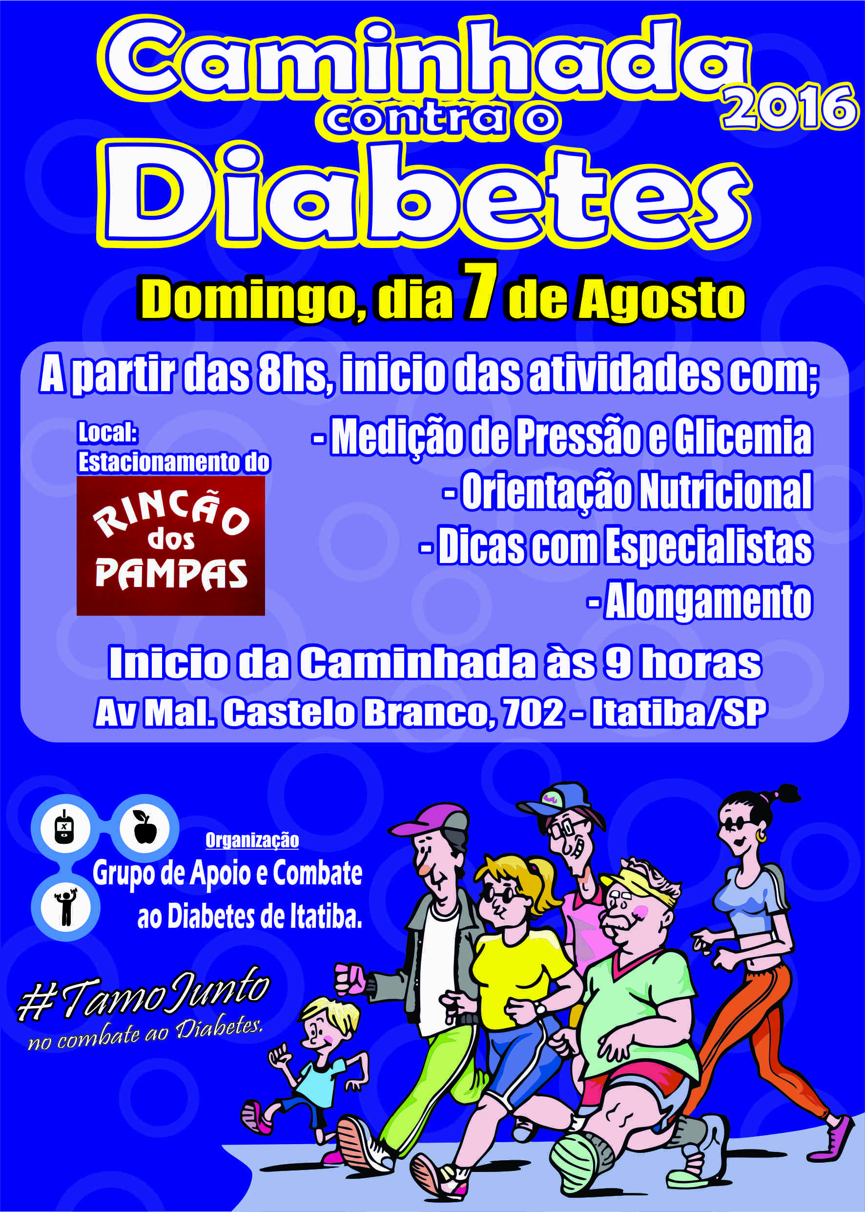 3ª CAMINHADA CONTRA O DIABETES JÁ TEM DATA!