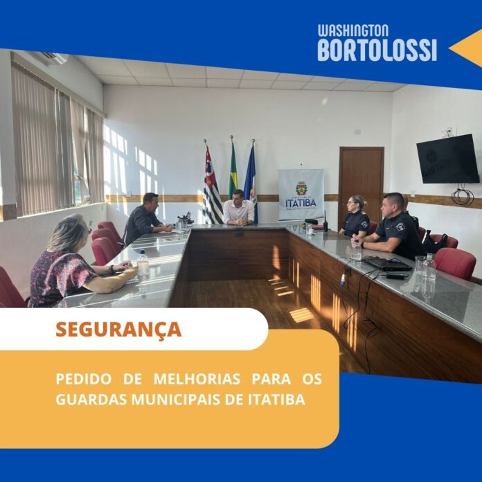 Vereador leva Guardas Municipais em reunião com o Prefeito